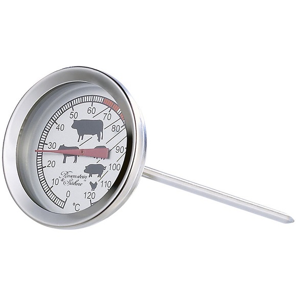 Rosenstein & Söhne Analoges XL Fleisch- und Braten-Thermometer
