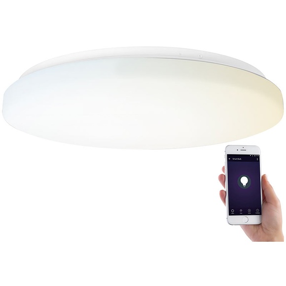 Luminea Home Control WLAN-LED-Deckenleuchte für Amazon Alexa & Google Assistant, CCT, 36 W