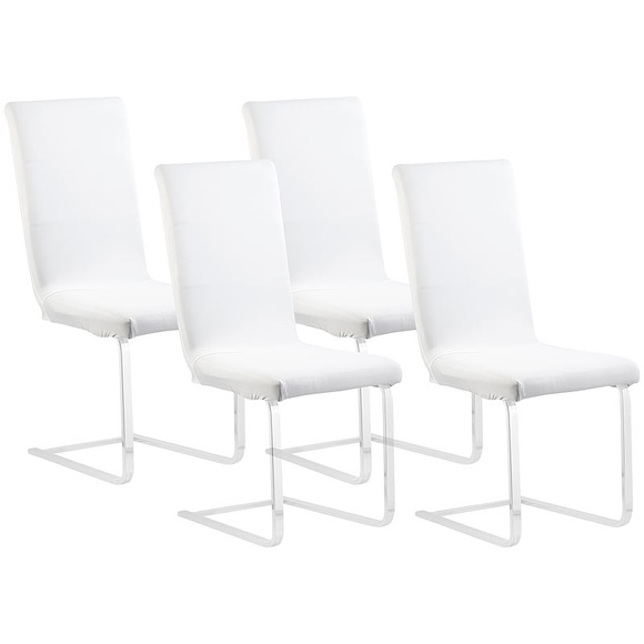 infactory 4er-Set Stretch-Stuhlhussen, OEKO-TEX® Standard 100, 42x42x60 cm, weiss