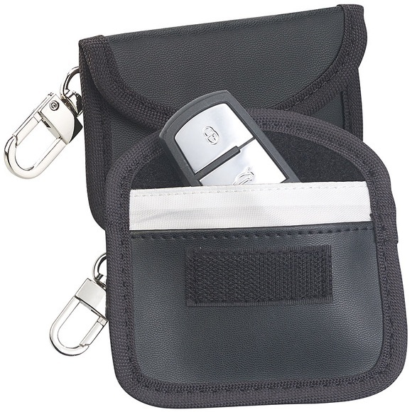 Semptec Urban Survival Technology 2er-Set RFID-Schutztaschen für Keyless-Funk-Autoschlüssel, Kunstleder