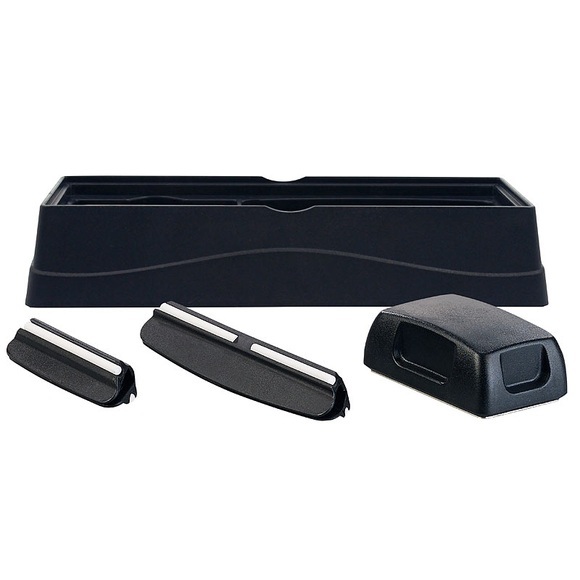 Rosenstein & Söhne 4-teiliges Schleifstein-Zubehör-Set mit Halter, Winkelhilfen & Glätter