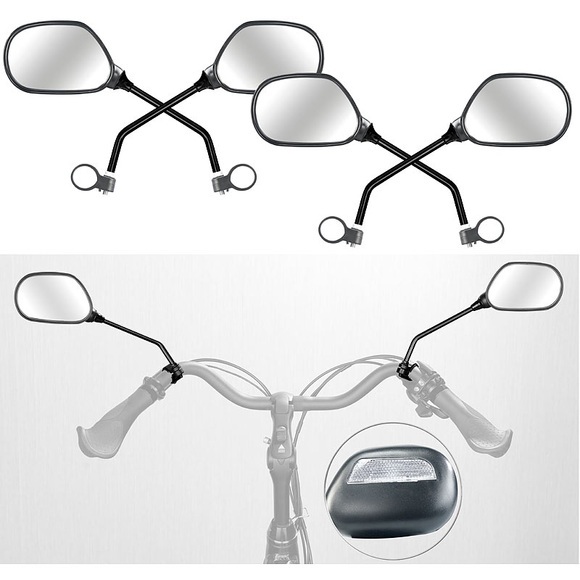 Pearl 4er-Set Fahrrad-Rückspiegel mit Lenkerhalterung, für rechts und links