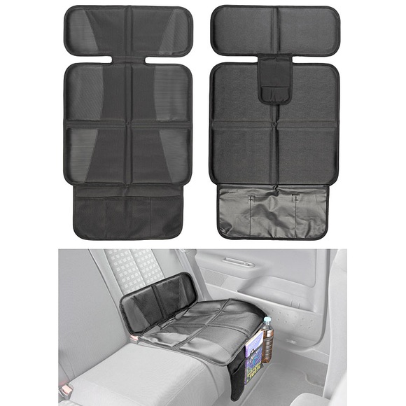 Lescars Kindersitz-Unterlage "Basic" fürs Auto, 3 Netztaschen, Isofix-geeignet