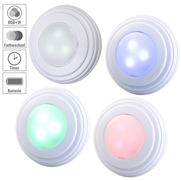 Lunartec 4er-Erweiterungs-Set RGB+W-LED-Unterbauleuchten UBL-6.led
