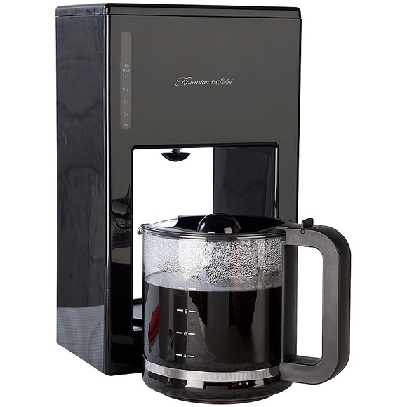 Rosenstein & Söhne Moderne Design-Kaffeemaschine für bis zu 12 Tassen, 1.000 Watt