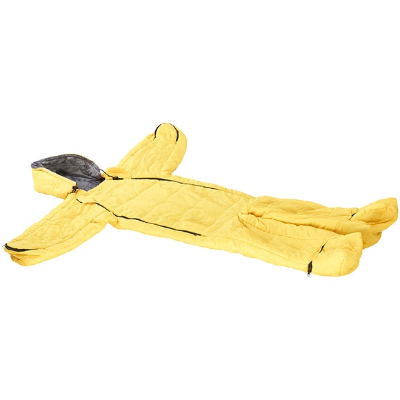 Semptec Urban Survival Technology Kinderschlafsack mit Armen und Beinen, Grösse S, 150 cm, gelb