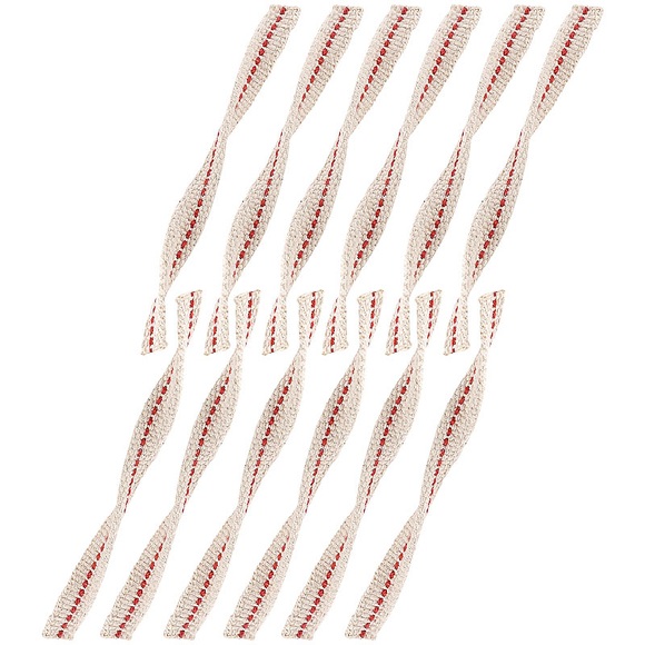 Lunartec 12er-Pack Universal-Dochte f. Petroleum-Sturmlampen, 130 x 10,5 x 2 mm