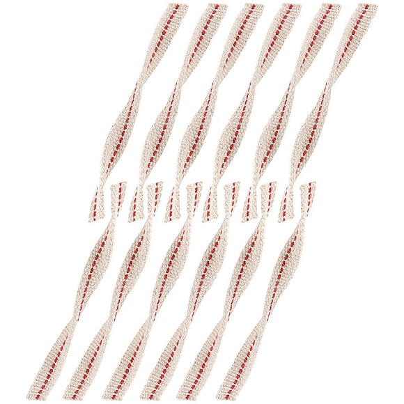 Lunartec 12er-Pack Universal-Dochte f. Petroleum-Sturmlampe, 120 x 8,4 x 1,6 mm