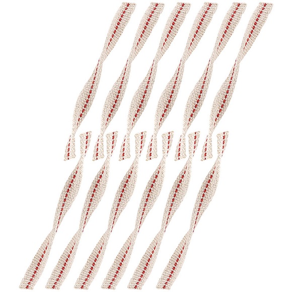Lunartec 12er-Pack Universal-Dochte für Petroleum-Sturmlampe, 140 x 11,5 x 2 mm