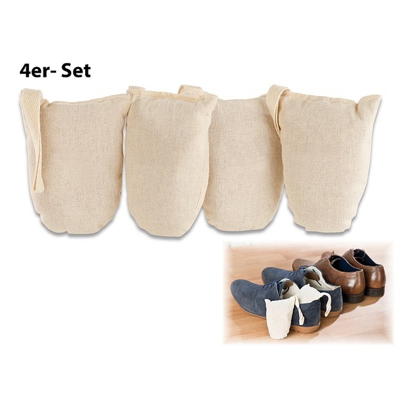 newgen medicals Ökologische Schuh-Erfrischer aus Baumwolle und Zedernholz, 4er-Set