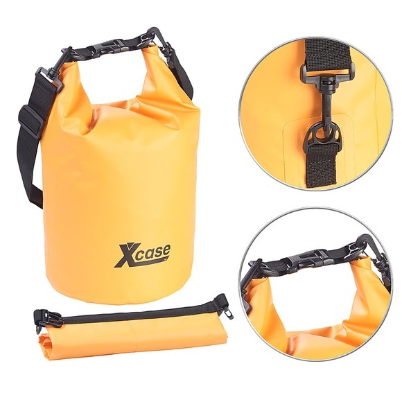 Xcase Wasserdichter Packsack, strapazierfähige Industrie-Plane, 10 l, orange