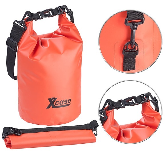 Xcase Wasserdichter Packsack, strapazierfähige Industrie-Plane, 5 l, rot