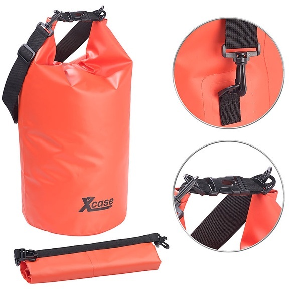 Xcase Wasserdichter Packsack, strapazierfähige Industrie-Plane, 20 l, rot