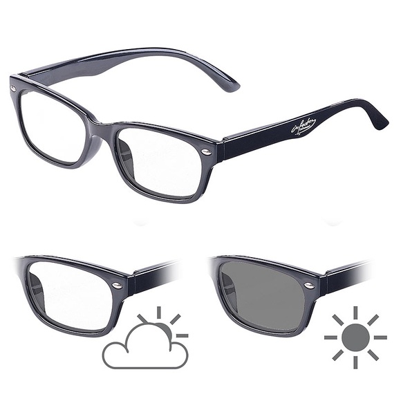 infactory Selbsttönende Lesebrille mit UV-Schutz 400, +2,5 Dioptrien