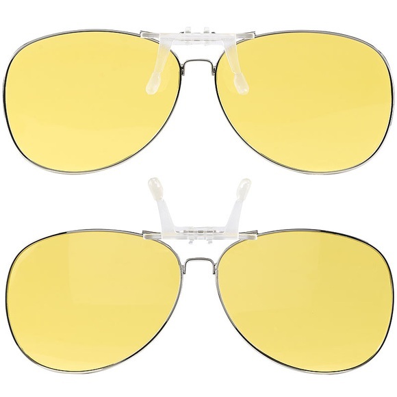 Pearl 2er-Set Nachtsicht-Brillenclips im Pilotenbrillen-Design, polarisiert