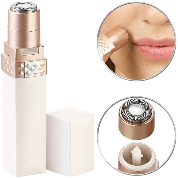 Sichler Beauty Elektrischer Mini-Damenrasierer mit LED, in Lippenstift-Optik
