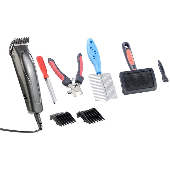 infactory Tierhaarschneider mit Pflege-Zubehör