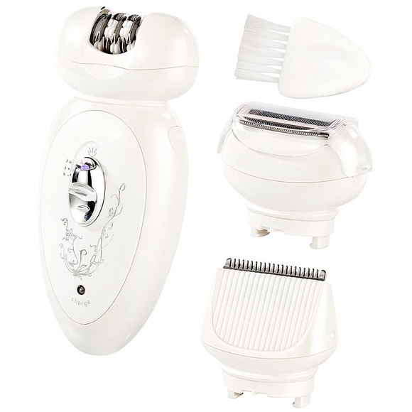 Sichler Beauty Kabelloser Premium-3in1-Damen-Akku Epilierer mit 2 Aufsätzen