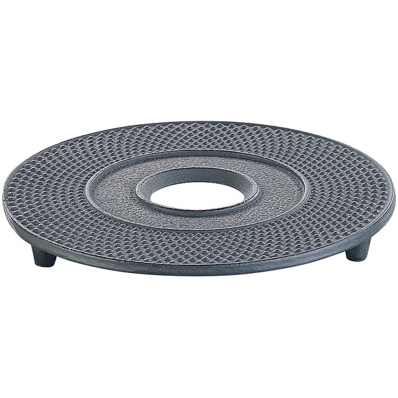 Rosenstein & Söhne Asiatischer Teekannen-Untersetzer aus Gusseisen, 17 cm, schwarz