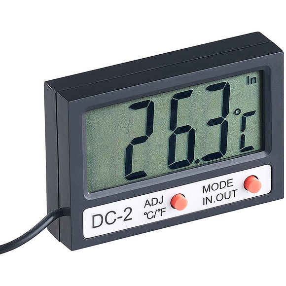 infactory Digitales Aquarium-Thermometer mit Uhrzeit und LCD-Display, 1 m Kabel