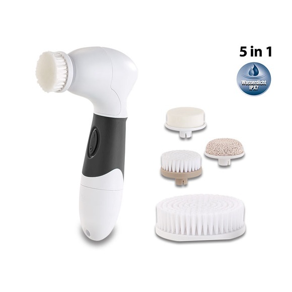 Sichler Beauty 5in1-Schall-Gesichts-Reinigungs- & Massage-Bürste, wasserdicht IPX7