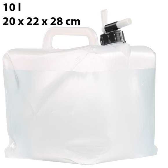 Semptec Urban Survival Technology Faltbarer Wasserkanister mit Zapfhahn, 10 Liter, ideal für Trinkwasser