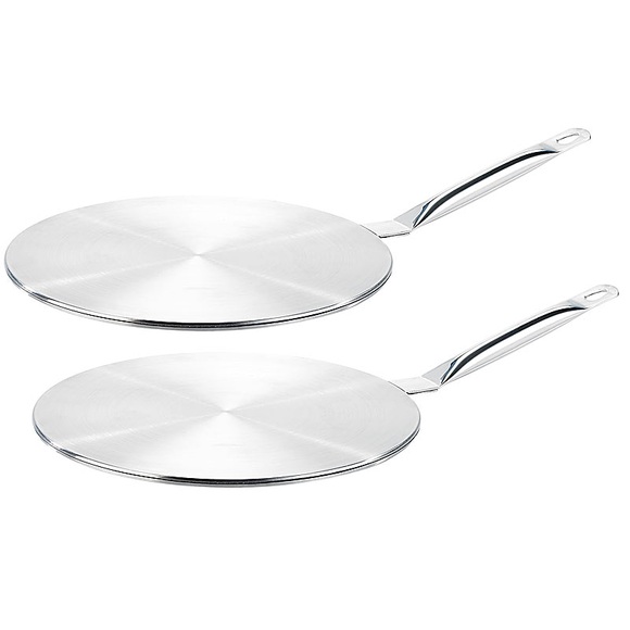 Rosenstein & Söhne Universal-Adapterplatte für Induktionskochfelder, 24 cm, 2er-Set