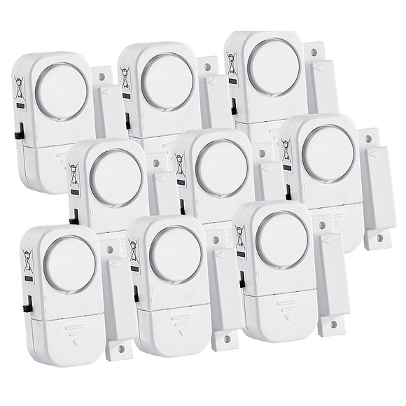 VisorTech 9er-Set Mini-Tür- und Fensteralarme, 95 db, 2 Jahre Batterielaufzeit