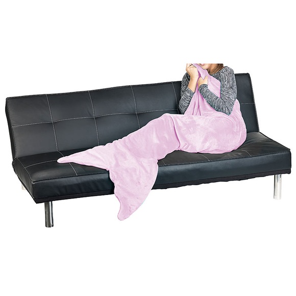 Gabor Weiche Meerjungfrau-Decke mit Flosse für Kinder, 140 x 60 cm, rosa