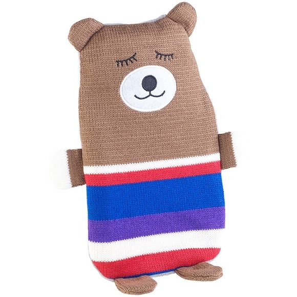 infactory Bezug im Teddybär-Design für Kinder-Wärmflaschen bis 1 Liter