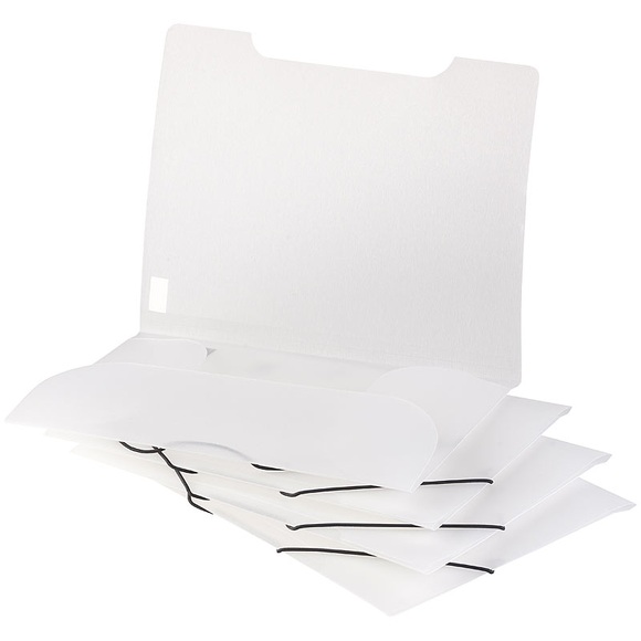 General Office 4er-Set Eckspanner-Einschlagmappen, Gummizug, Kunststoff, transparent