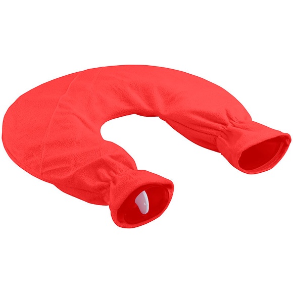 infactory Nacken-Wärmflasche mit abnehmbarem Fleece-Bezug, 2,5 Liter
