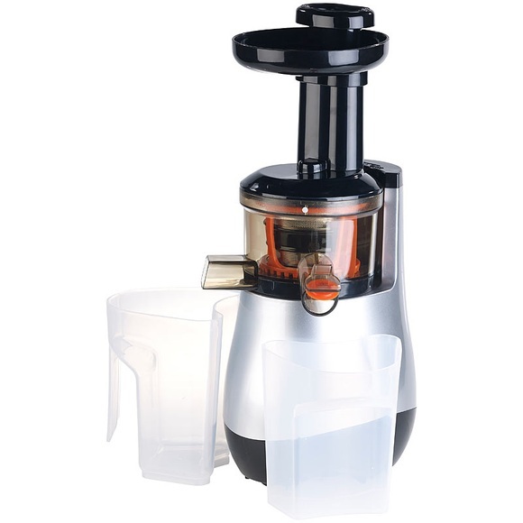 Rosenstein & Söhne Elektrischer Slow Juicer, 60 Umdrehungen/Min., leiser Motor, 150 Watt