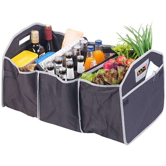 Lescars 2in1-Kofferraum-Organizer mit 3 Fächern und Kühltasche, faltbar