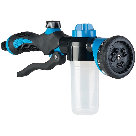 Royal Gardineer Gartenbrause mit Tank für Dünger und Putzmittel, 100 ml, 10 Sprühmodi