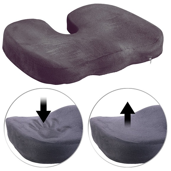 Lescars Memory-Foam-Sitzkissen für bequemes Sitzen im Auto, Büro u.v.m.