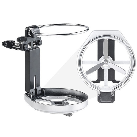 Lescars Auto-Getränkehalter füs Lüftungsgitter, 10 cm hoch, 7 cm Ø