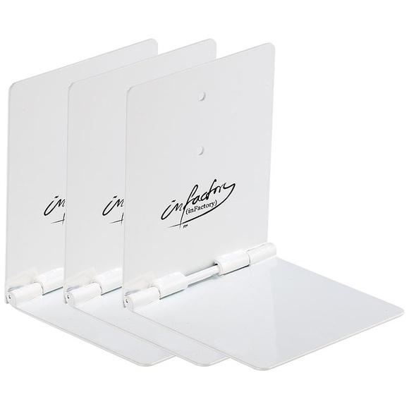 infactory Unsichtbares Bücherregal aus Metall, 3er-Set