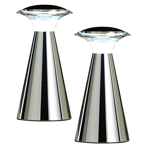 Lunartec Edelstahl LED-Tischleuchte, 2er Set