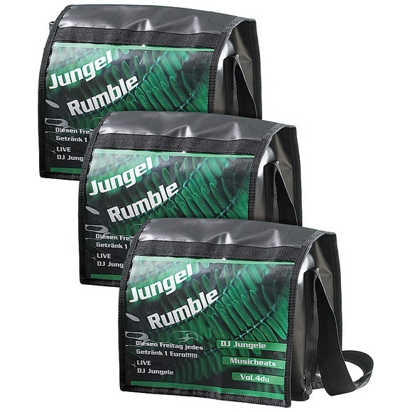 Xcase 3er-Set Schultertasche mit A4-Werbefenster, Querformat