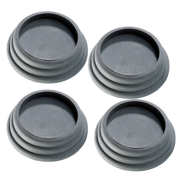 infactory 4er-Set universell einsetzbare Vibrations-Dämpfer, schwarz
