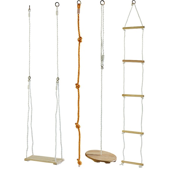 Playtastic 4-teiliges Schaukel- und Kletterset für Kinder