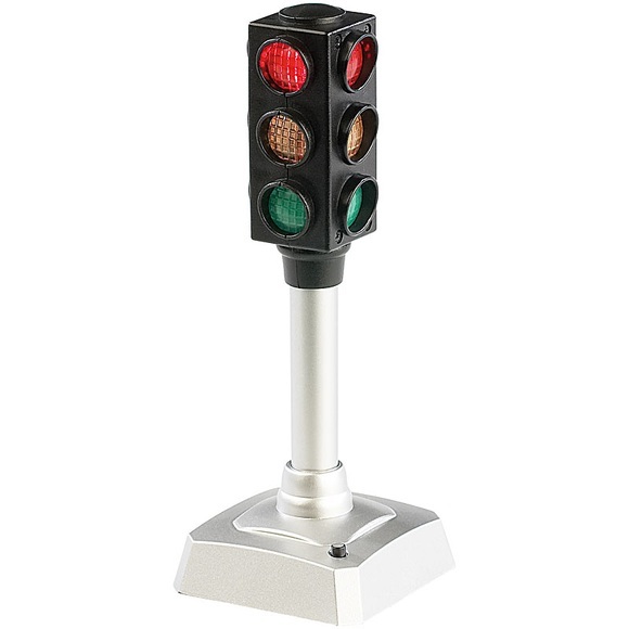 Pearl LED-Verkehrsampel, batteriebetrieben, blinkt auf Knopfdruck