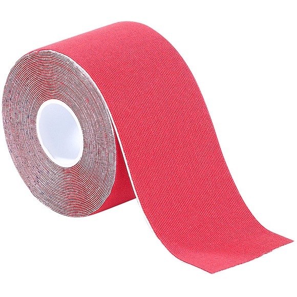 newgen medicals Kinesiologie-Tape aus Baumwollgewebe, 5 cm x 5 m, rot