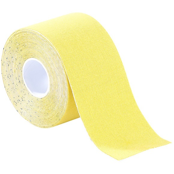 newgen medicals Kinesiologie-Tape aus Baumwollgewebe, 5 cm x 5 m, gelb