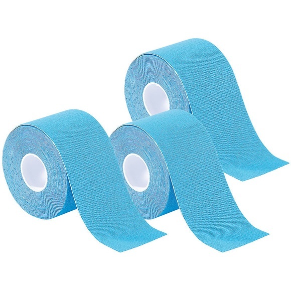 newgen medicals Kinesiologie-Tape aus Baumwollgewebe, 3er-Set, blau