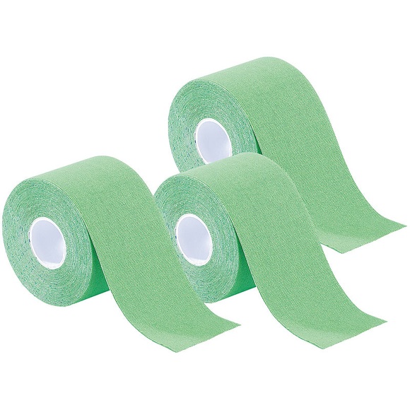 newgen medicals Kinesiologie-Tape aus Baumwollgewebe, 3er-Set, grün