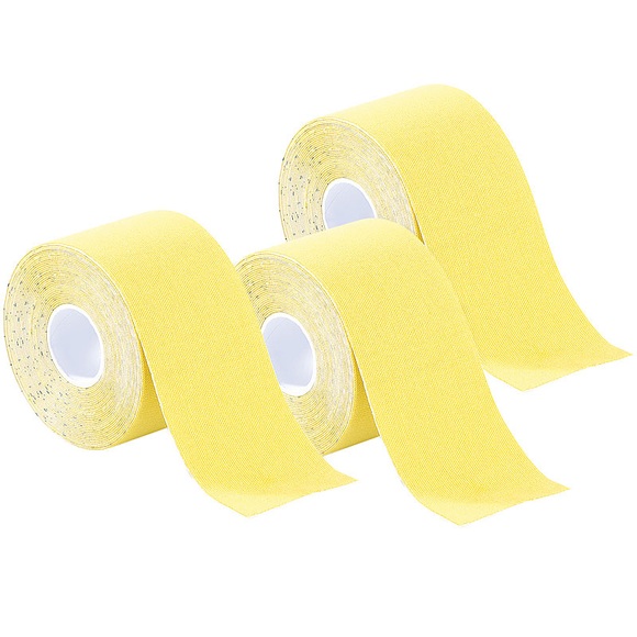 newgen medicals Kinesiologie-Tape aus Baumwollgewebe, 3er-Set, gelb