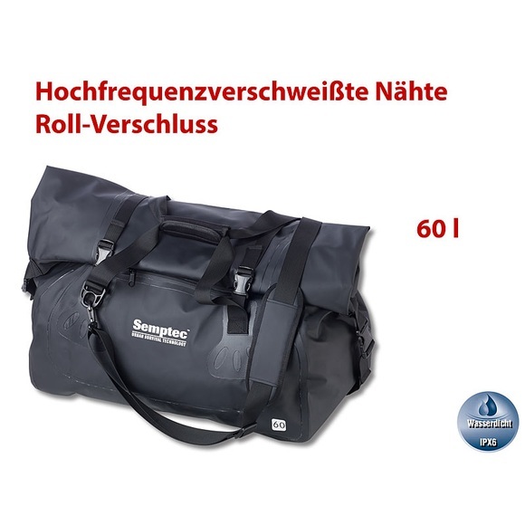 Semptec Urban Survival Technology Wasserdichte Profi-Outdoor- und Reisetasche aus Lkw-Plane, 60 Liter