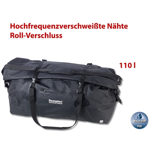 Semptec Urban Survival Technology Wasserdichte XXL-Profi-Outdoor- und Reisetasche aus Lkw-Plane, 110 l